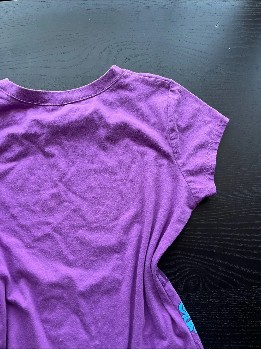 Kids Purple Short Sleeve Tee with Rhinestone Heart